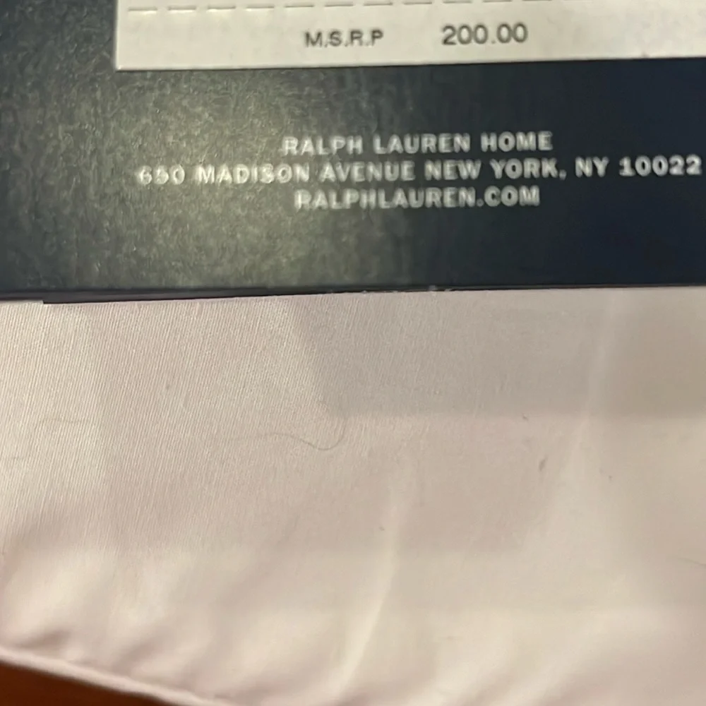 Ralph Lauren Palmer Percale King Flat Sheet Organic Cotton 464 Thread Count grey